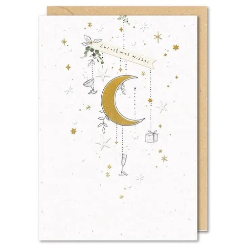 Moon Christmas Card
