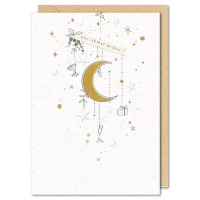 Moon Christmas Card