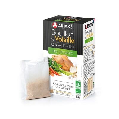 Ariaké Organic chicken broth, 4 sachets of 33 cl