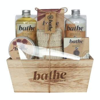 coffret de bain corbeille au parfum Camomille et Pamplemousse - 6pcs 2