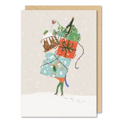 Cartolina di Natale regali festivi