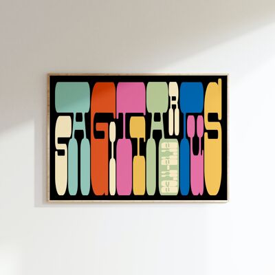 SAGITTARIUS TYPO print