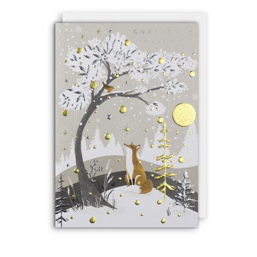 FOX AND TREE Christmas Card