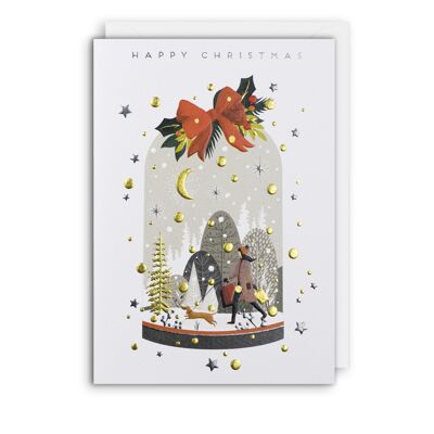 Tarjeta de Navidad Snow Globe