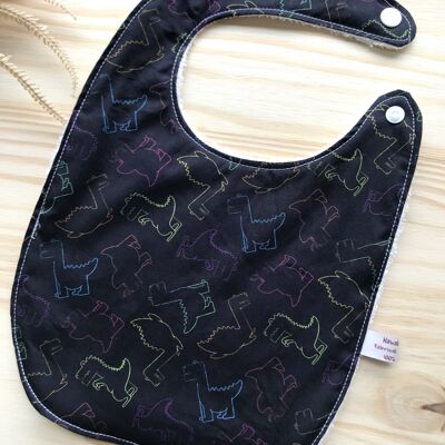 Bib in organic cotton - Funky Dinosaurs