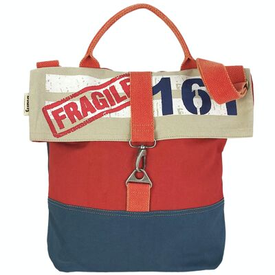 Sunsa women's shoulder bag. Handbag vegan made of canvas (canvas) shoulder bag in vintage maritime style. Large crossbody bag for women