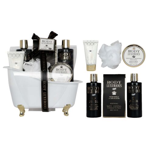 coffret de bain au parfum vanille tilleul - 6pcs