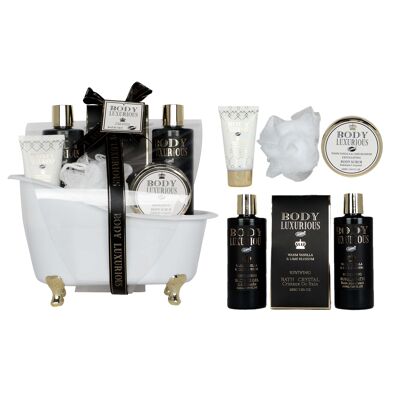 set da bagno al profumo di vaniglia e lime - 6pz