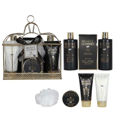 coffret beauté de bain au parfum Vanille Tilleul - 7pcs