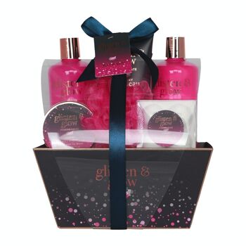 Fête des mères - coffret de bain rose au parfum fruité de grenade - 9pcs 2