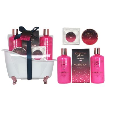 Fêtes des mères - coffret de bain au parfum fruité de grenade - 8pcs