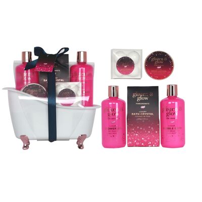 Mother's Day - fruity pomegranate scented bath set - 8pcs