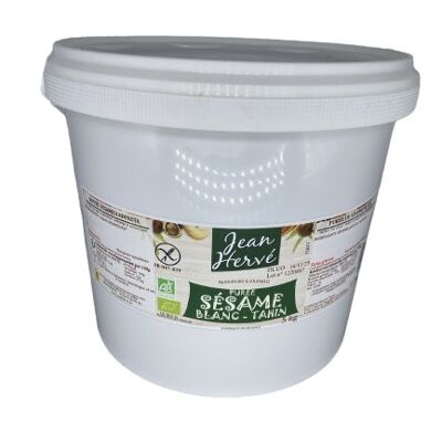 White tahini - white sesame puree, 5 kg bucket