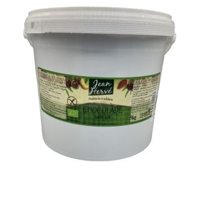 Chocolade sans lait sans huile de palme, seau 5 kg