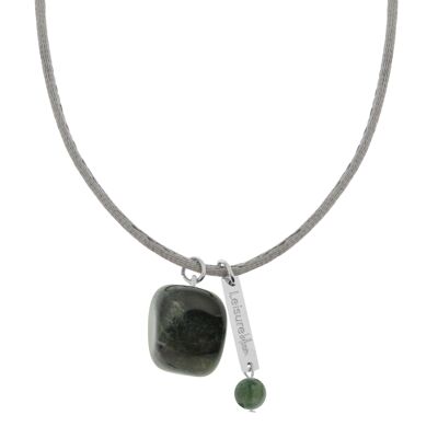 Gemstone necklace moss agate