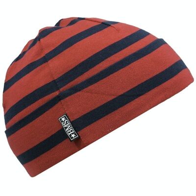 ORGANIC cotton hat for children red/navy