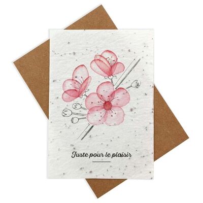 Fun Watercolor Plantable Card - Sakura