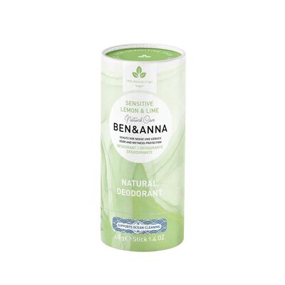 Natural deodorant in tube - Sensitive Lemon & Lime - 40g