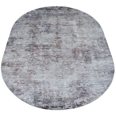 Vloerkleed Yara Silver - Oval 200 x 290 cm