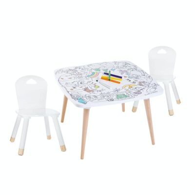 Pack Coloritable Forêt + 2 chaises