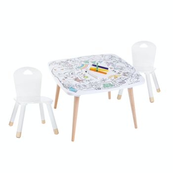 Pack Coloritable Forêt + 2 chaises 1