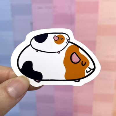 Guinea Pig and Baby Die Cut Sticker (single)