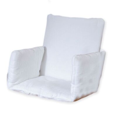 Cuscino per seggiolone in cotone biologico Bianco