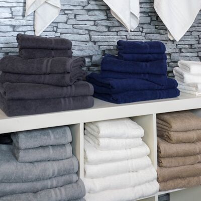 Hotel Essentials 6 Piece Towel Set - 100% Cotton