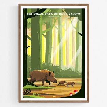 Poster Sanglier dans le parc national Hoge Veluwe 1