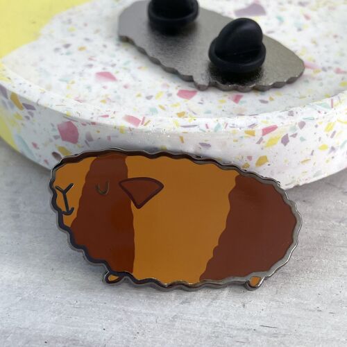 Guinea Pig Enamel Pin Brooch - Teddy