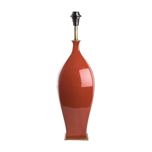 BASE LAMPE VASE CARRE ORANGE-E14