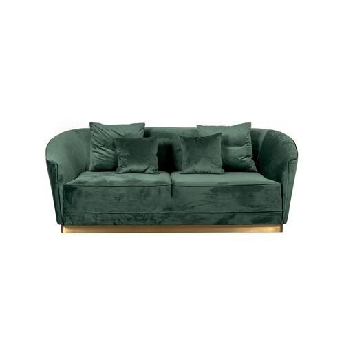 CANAPE MITZI VELOURS VERT - 3 PL