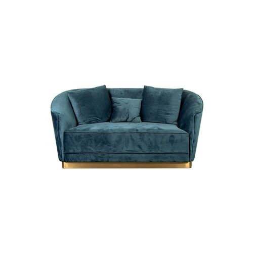 CANAPE MITZI VELOURS BLEU - 2 PL