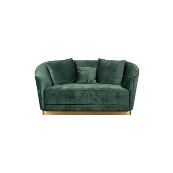 CANAPE MITZI VELOURS VERT - 2 PL