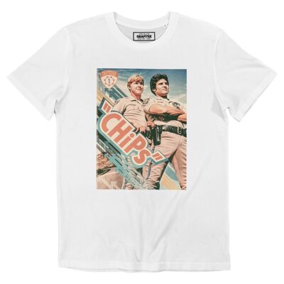 Chips-T-Shirt – 80er-Jahre-TV-Serien-Grafik-T-Shirt