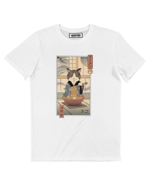 T-shirt Neko Ramen Ukiyo-e - Tee-shirt graphique japon