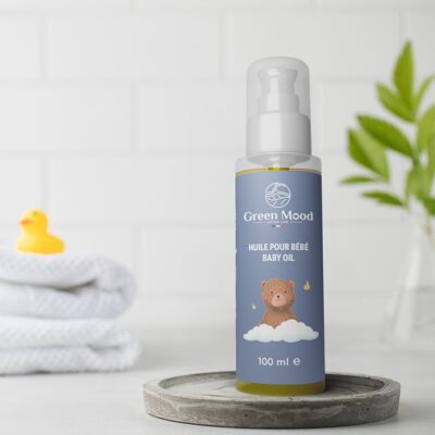 Nourishing dry baby oil certified organic - fragrance free