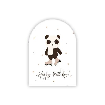 Grußkarte Panda, alles Gute zum Geburtstag, glückliche Tage