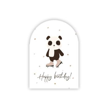 Carte de voeux Panda, joyeux anniversaire, jours heureux