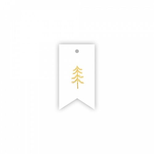 Gift tag, Mini Tree, Gold