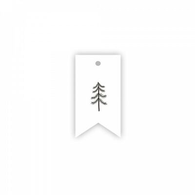 Etichetta regalo, Mini Tree, nero