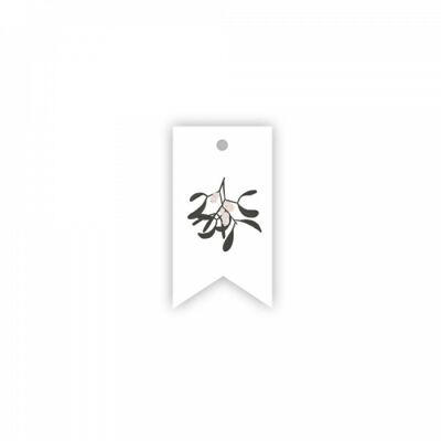 Gift tag, Mistletoe Branch