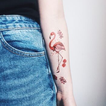 Flamingo tatouage temporaire 3