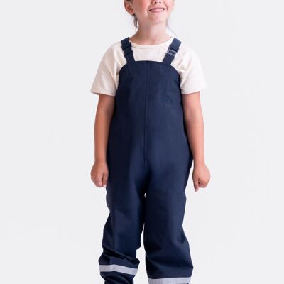 breathable rain dungarees - navy blue