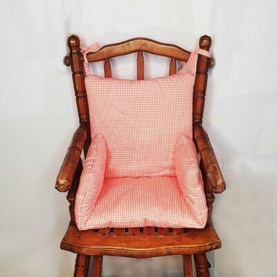Gingham Organic Cotton High Chair Cushion