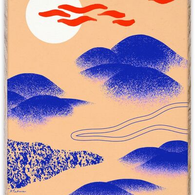 Art print Japanese Hills