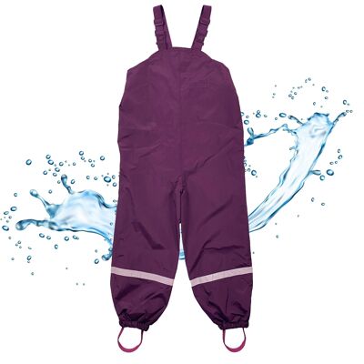 breathable rain dungarees - berry
