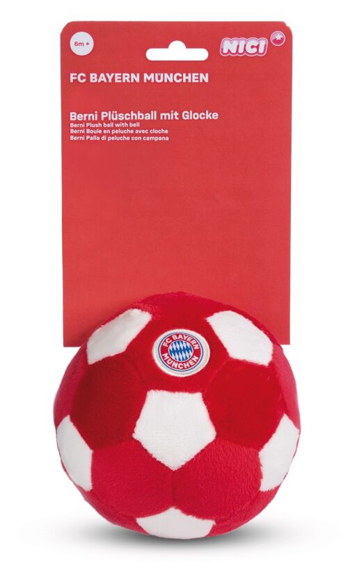 Plüschball mit Glocke FC BAYERN MÜNCHEN 12cm an