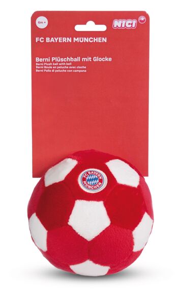 Ballon en peluche avec grelot FC BAYERN MÜNCHEN 12cm 1