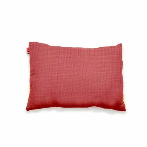 Coussin Rectangle en Coton Bio Fraise